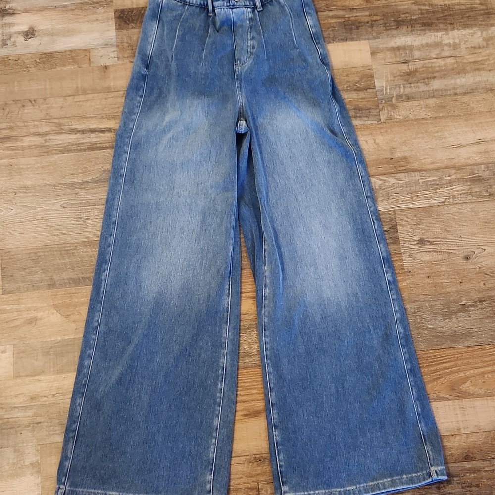 HALARA Light Blue Wide Leg Jeans Size Small Regular